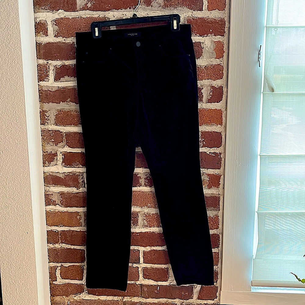 Black velvet pants